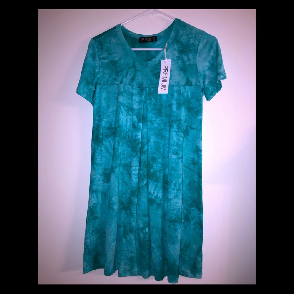 🆕 Come Together CA Green Pleated Tunic/Long Tee - Picture 7 of 7